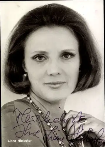 Ak Schauspielerin Liane Hielscher, Portrait, Autogramm