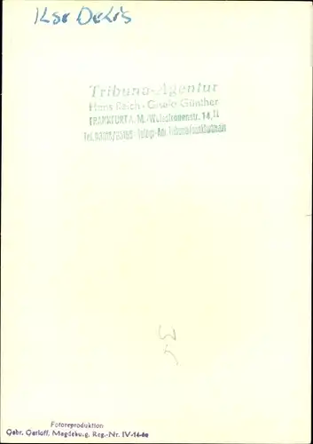 Ak Akrobatin Ilse Delis im Sprung