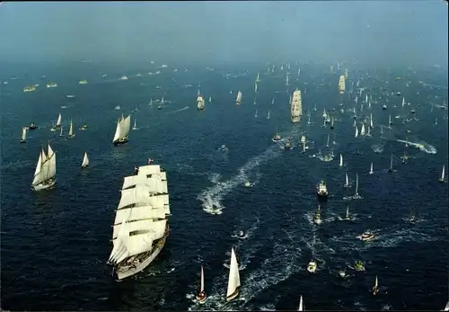 Ak Windjammer auf der Ostsee, Segelschiffe, Segelboote