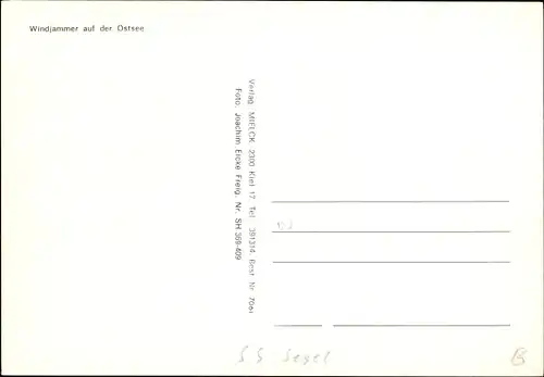 Ak Windjammer auf der Ostsee, Segelschiffe, Segelboote