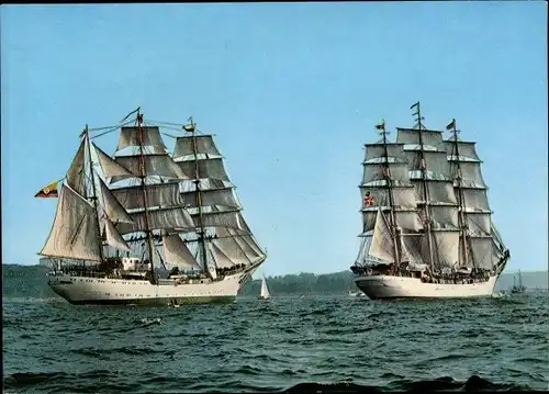 Ak Vollschiff Dänemark, Segelschiff