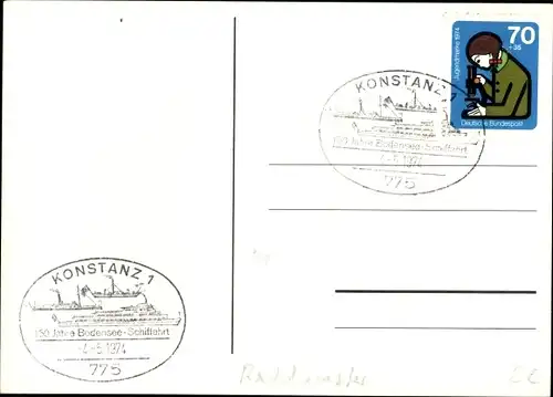 Ak Dampfboot Stadt Schaffhausen, Raddampfer, Wappen