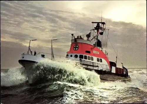 Ak Seenotkreuzer mit Tochterboot Theodor Heuss