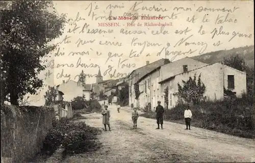 Ak Messein Meurthe et Moselle, Rue de Richardmenil