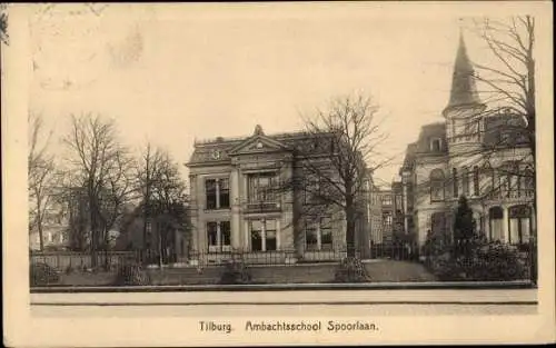 Ak Tilburg Nordbrabant Niederlande, Ambachtsschool Spoorlaan