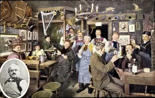 Künstler Ak Berlin, Alte Bauernschänke, Jägerstraße 69, Styx Vizedirektor