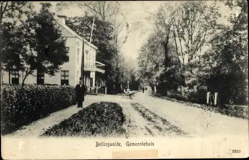 Ak Bellingwolde Groningen, Rathaus