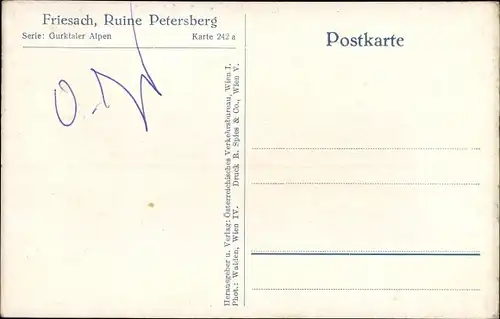Ak Friesach in Kärnten, Ruine Petersberg