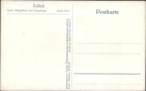 Ak Kärnten Österreich, Motiv im Zelltal