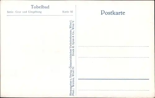 Ak Tobelbad Steiermark, Teilansicht mit Pfarrkirche