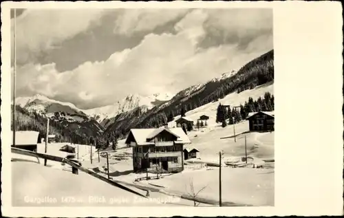 Ak Gargellen Montafon Vorarlberg, Winteransicht, Zamangspitze