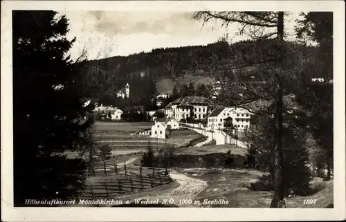 Ak Mönichkirchen am Wechsel Niederösterreich, Teilansicht