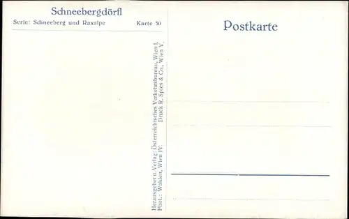 Ak Schneebergdörfl Niederösterreich, Dorfmotiv