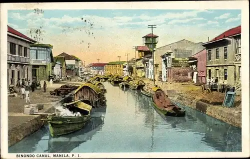 Ak Manila Philippinen, Binondo Canal, Wasserpartie