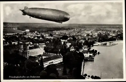 Ak Friedrichshafen am Bodensee, Luftbild, Graf Zeppelin