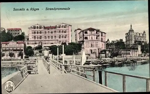 Ak Sassnitz auf Rügen, Strandpromenade