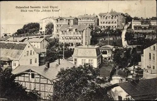 Ak Sassnitz auf Rügen, Teilansicht, Blick von Villa Johann Kruse