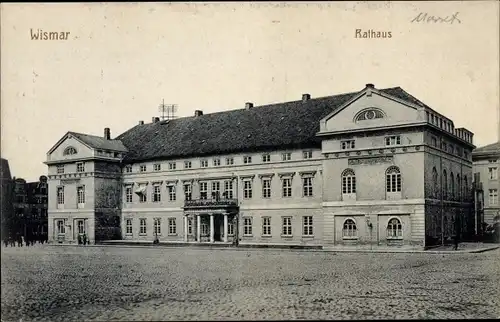 Ak Hansestadt Wismar, Rathaus