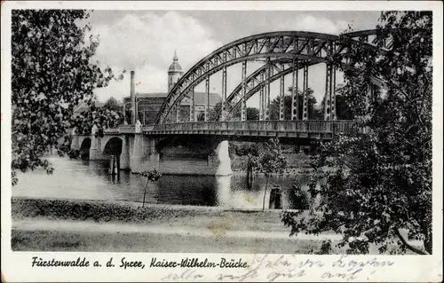 Ak Fürstenwalde an der Spree, Kaiser Wilhelm Brücke