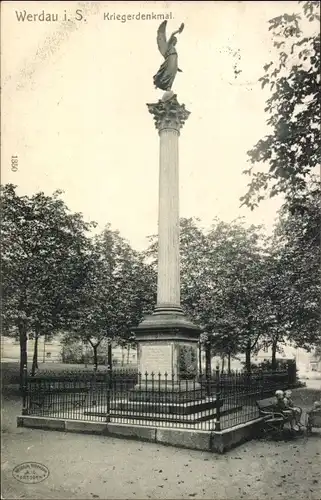 Ak Werdau in Sachsen, Kriegerdenkmal