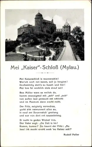 Lied Ak Mylau im Vogtland, Kaiserschloss, R. Poller