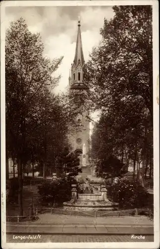 Ak Lengenfeld Vogtland Sachsen, Kirche, Brunnen