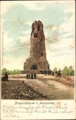 Ak Netzschkau im Vogtland, Bismarckturm