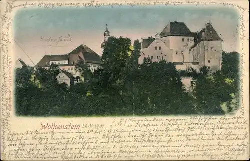 Ak Wolkenstein im Erzgebirge, Schloss Wolkenstein