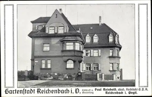 Ak Reichenbach im Vogtland, Gartenstadt, Architekt Paul Reinhold