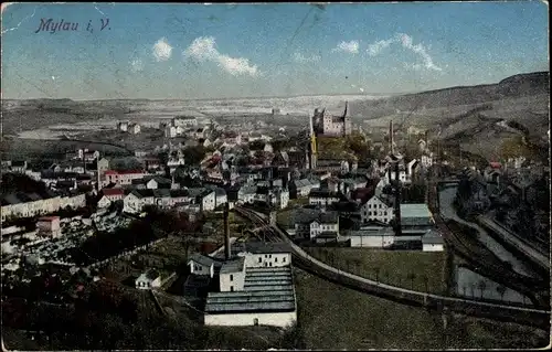 Ak Mylau Reichenbach im Vogtland, Panorama