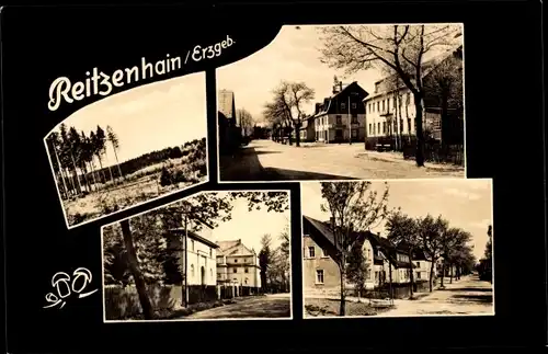 Ak Reitzenhain Marienberg im Erzgebirge, Teilansichten