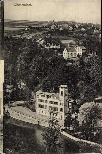 Ak Witzschdorf Gornau in Sachsen, Teilansicht