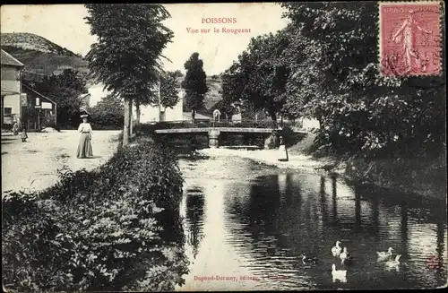 Ak Poissons Haute Marne, Vue sur le Rougeaut