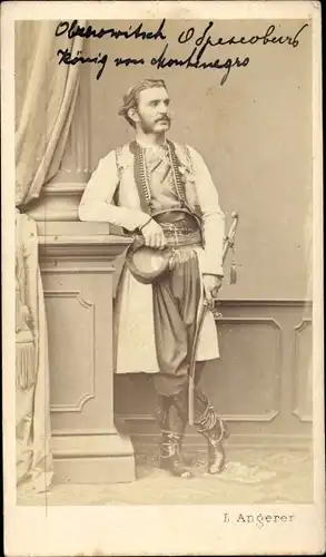 CdV König Nikola I. von Montenegro, Standportrait, um 1870