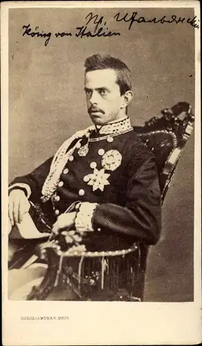 CdV König von Italien, Portrait, um 1870