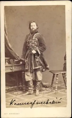 CdV Fjodor P. Komissarschewski (1832 - 1905), russischer Opernsänger, Tenor, um 1870