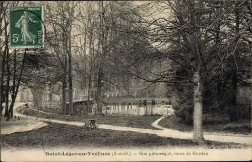 Ak Saint Leger en Yvelines, Sitte pittoresque, route du Houdan