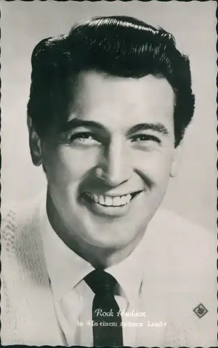 Ak Schauspieler Rock Hudson in In einem anderen Land, Portrait