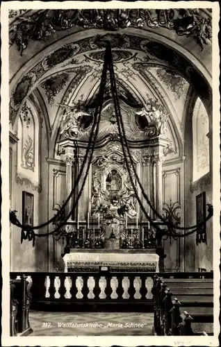 Foto Ak Międzygórze Wölfelsgrund Schlesien, Spitzberg, Kirche Maria Schnee, Innenansicht