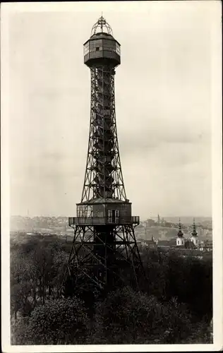 Ak Malá Strana Kleinseite Praha Prag Tschechien, Aussichtsturm Petřín, Laurenzlberg