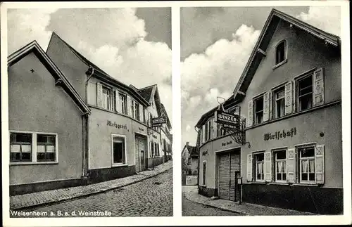 Ak Weisenheim am Berg in der Pfalz, Gaststätte und Metzgerei Max Barth