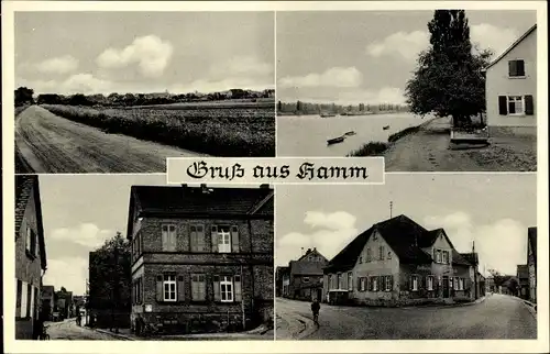 Ak Hamm am Rhein Rheinhessen, Teilansichten, Straße