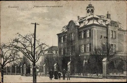 Ak Gießen an der Lahn Hessen, Provinzial-Siechenanstalt, Winter