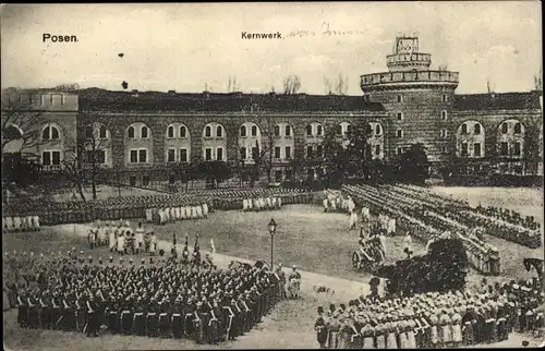 Ak Poznań Posen, Kernwerk, Deutsche Soldaten, Kaiserzeit