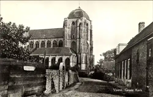 Ak Veere Zeeland Niederlande, Große Kirche