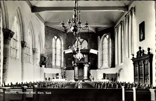 Ak Waarde Zeeland Niederlande, Interieur Ned. Herv. Kerk