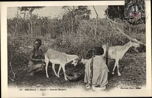 Ak Senegal, junge Hirten, Eingeborene