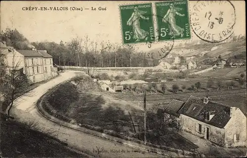 Ak Crépy in Valois Oise, Le Gue