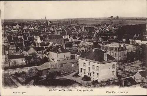 Ak Crépy in Valois Oise, Gesamtansicht