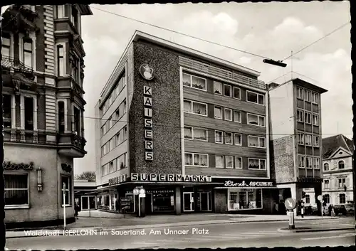 Ak Iserlohn im Märkischen Kreis, Unnaer Platz, Kaisers, Apotheke